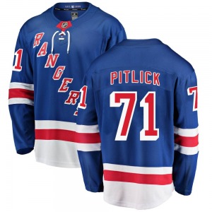 Youth Breakaway New York Rangers Tyler Pitlick Blue Home Official Fanatics Branded Jersey