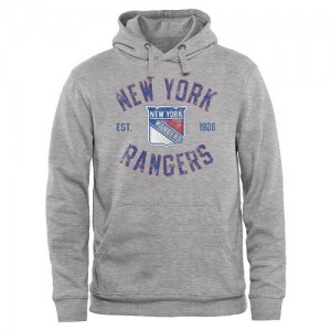 Adult New York Rangers Heritage Pullover Hoodie - Ash