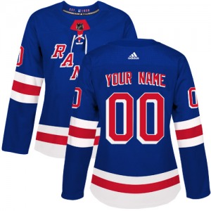Women's Authentic New York Rangers Custom Royal Blue Home Official Adidas Jersey