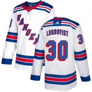 Youth Authentic New York Rangers Henrik Lundqvist White Away Official Adidas Jersey