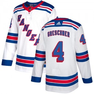 Youth Authentic New York Rangers Ron Greschner White Away Official Adidas Jersey