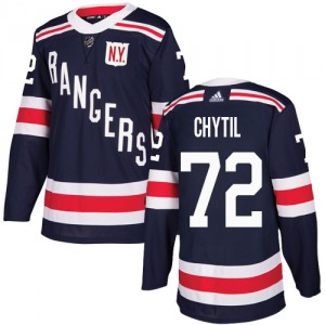Adult Authentic New York Rangers Filip Chytil Navy Blue 2018 Winter Classic Official Adidas Jersey