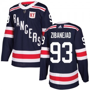 Adult Authentic New York Rangers Mika Zibanejad Navy Blue 2018 Winter Classic Official Adidas Jersey