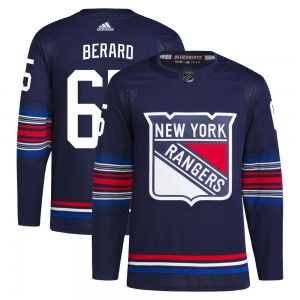 Adult Authentic New York Rangers Brett Berard Navy Alternate Primegreen Official Adidas Jersey