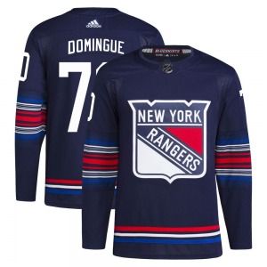Adult Authentic New York Rangers Louis Domingue Navy Alternate Primegreen Official Adidas Jersey