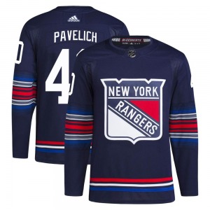 Adult Authentic New York Rangers Mark Pavelich Navy Alternate Primegreen Official Adidas Jersey