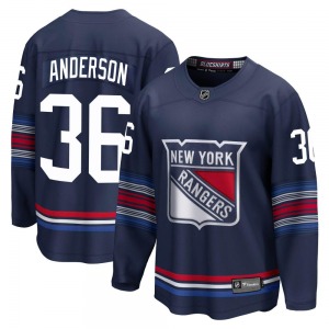 Youth Premier New York Rangers Glenn Anderson Navy Breakaway Alternate Official Fanatics Branded Jersey