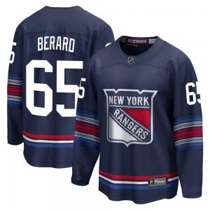 Youth Premier New York Rangers Brett Berard Navy Breakaway Alternate Official Fanatics Branded Jersey