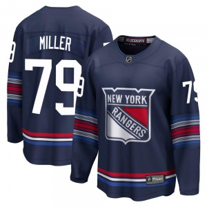 Youth Premier New York Rangers K'Andre Miller Navy Breakaway Alternate Official Fanatics Branded Jersey