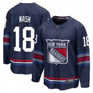 Youth Premier New York Rangers Riley Nash Navy Breakaway Alternate Official Fanatics Branded Jersey