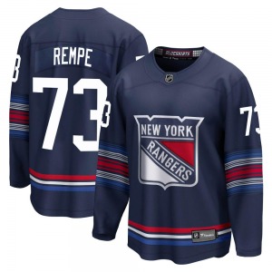 Youth Premier New York Rangers Matt Rempe Navy Breakaway Alternate Official Fanatics Branded Jersey