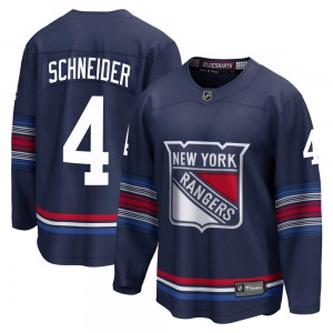Youth Premier New York Rangers Braden Schneider Navy Breakaway Alternate Official Fanatics Branded Jersey