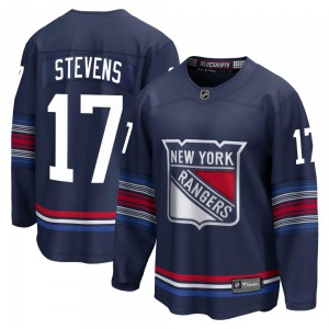 Youth Premier New York Rangers Kevin Stevens Navy Breakaway Alternate Official Fanatics Branded Jersey