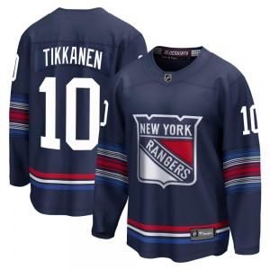 Youth Premier New York Rangers Esa Tikkanen Navy Breakaway Alternate Official Fanatics Branded Jersey