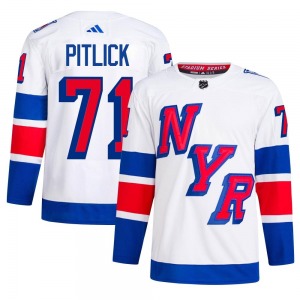 Adult Authentic New York Rangers Tyler Pitlick White 2024 Stadium Series Primegreen Official Adidas Jersey