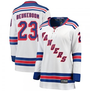 Women's Breakaway New York Rangers Jeff Beukeboom White Away Official Fanatics Branded Jersey