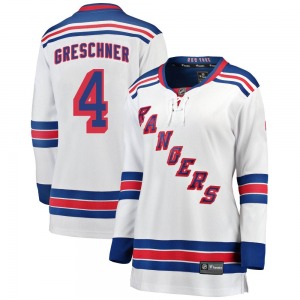 Women's Breakaway New York Rangers Ron Greschner White Away Official Fanatics Branded Jersey