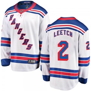 Adult Breakaway New York Rangers Brian Leetch White Away Official Fanatics Branded Jersey