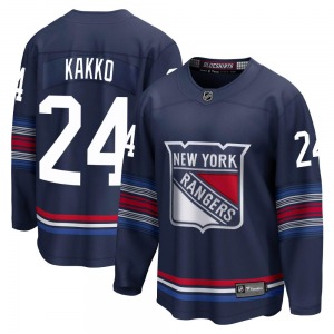 Adult Premier New York Rangers Kaapo Kakko Navy Breakaway Alternate Official Fanatics Branded Jersey