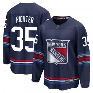 Adult Premier New York Rangers Mike Richter Navy Breakaway Alternate Official Fanatics Branded Jersey