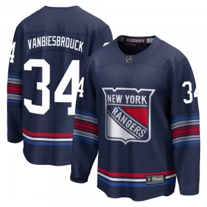 Adult Premier New York Rangers John Vanbiesbrouck Navy Breakaway Alternate Official Fanatics Branded Jersey
