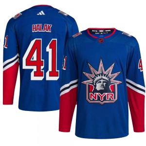 Adult Authentic New York Rangers Jaroslav Halak Royal Reverse Retro 2.0 Official Adidas Jersey
