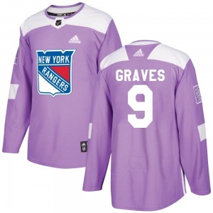 Adult Authentic New York Rangers Adam Graves Purple Fights Cancer Practice Official Adidas Jersey