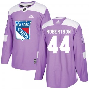 Adult Authentic New York Rangers Matthew Robertson Purple Fights Cancer Practice Official Adidas Jersey