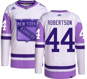 Adult Authentic New York Rangers Matthew Robertson Hockey Fights Cancer Official Adidas Jersey
