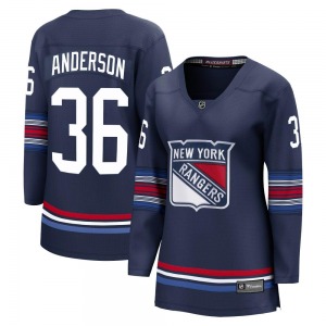 Women's Premier New York Rangers Glenn Anderson Navy Breakaway Alternate Official Fanatics Branded Jersey