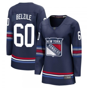 Women's Premier New York Rangers Alex Belzile Navy Breakaway Alternate Official Fanatics Branded Jersey