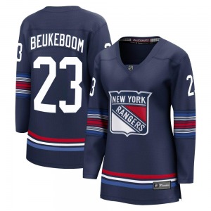 Women's Premier New York Rangers Jeff Beukeboom Navy Breakaway Alternate Official Fanatics Branded Jersey