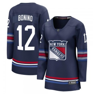 Women's Premier New York Rangers Nick Bonino Navy Breakaway Alternate Official Fanatics Branded Jersey