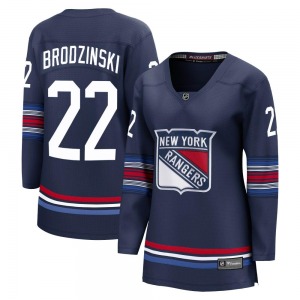 Women's Premier New York Rangers Jonny Brodzinski Navy Breakaway Alternate Official Fanatics Branded Jersey