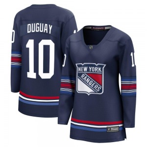 Women's Premier New York Rangers Ron Duguay Navy Breakaway Alternate Official Fanatics Branded Jersey