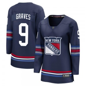 Women's Premier New York Rangers Adam Graves Navy Breakaway Alternate Official Fanatics Branded Jersey
