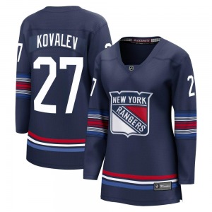 Women's Premier New York Rangers Alex Kovalev Navy Breakaway Alternate Official Fanatics Branded Jersey