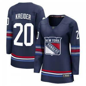 Women's Premier New York Rangers Chris Kreider Navy Breakaway Alternate Official Fanatics Branded Jersey