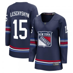 Women's Premier New York Rangers Jake Leschyshyn Navy Breakaway Alternate Official Fanatics Branded Jersey