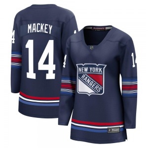 Women's Premier New York Rangers Connor Mackey Navy Breakaway Alternate Official Fanatics Branded Jersey