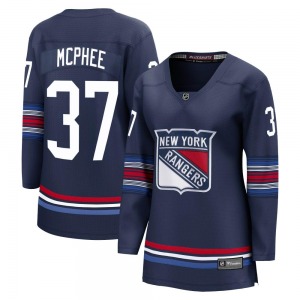 Women's Premier New York Rangers George Mcphee Navy Breakaway Alternate Official Fanatics Branded Jersey