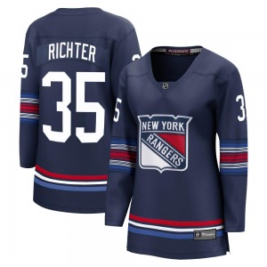 Women's Premier New York Rangers Mike Richter Navy Breakaway Alternate Official Fanatics Branded Jersey