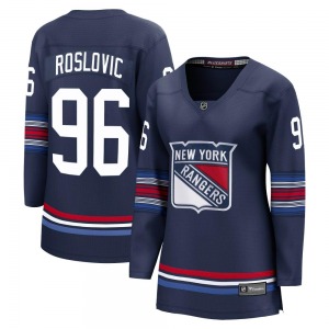 Women's Premier New York Rangers Jack Roslovic Navy Breakaway Alternate Official Fanatics Branded Jersey