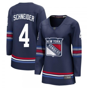 Women's Premier New York Rangers Braden Schneider Navy Breakaway Alternate Official Fanatics Branded Jersey