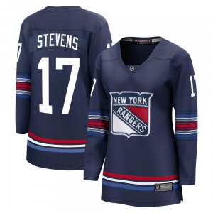 Women's Premier New York Rangers Kevin Stevens Navy Breakaway Alternate Official Fanatics Branded Jersey