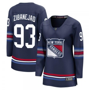 Women's Premier New York Rangers Mika Zibanejad Navy Breakaway Alternate Official Fanatics Branded Jersey