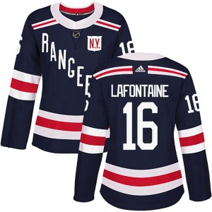 Women's Authentic New York Rangers Pat Lafontaine Navy Blue 2018 Winter Classic Home Official Adidas Jersey