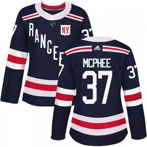 Women's Authentic New York Rangers George Mcphee Navy Blue 2018 Winter Classic Home Official Adidas Jersey