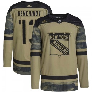 Adult Authentic New York Rangers Sergei Nemchinov Camo Military Appreciation Practice Official Adidas Jersey