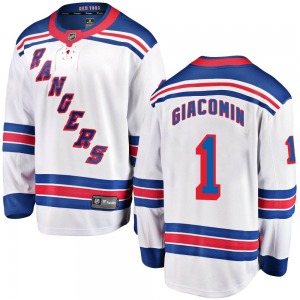 Youth Breakaway New York Rangers Eddie Giacomin White Away Official Fanatics Branded Jersey
